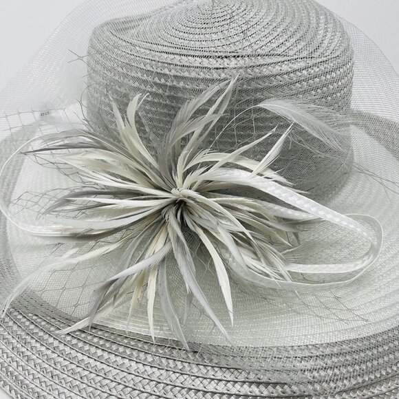 Bellissima Millinery Collection Women\'s White Feather Dressy Hat One Size NWT Bellissima | Accessories | Bellissima Millinery Collection  main image 2